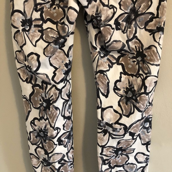 CAMBIO watercolour painted floral slim fit jeans - Picture 4 of 10